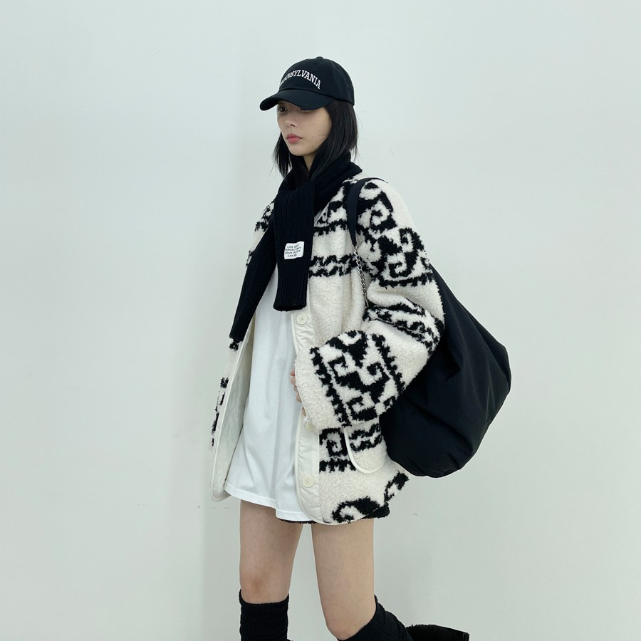 D2/A2韓國直郵女裝新品熱賣真品24秋冬推薦時尚短款棉服絨D2/A2短款棉服