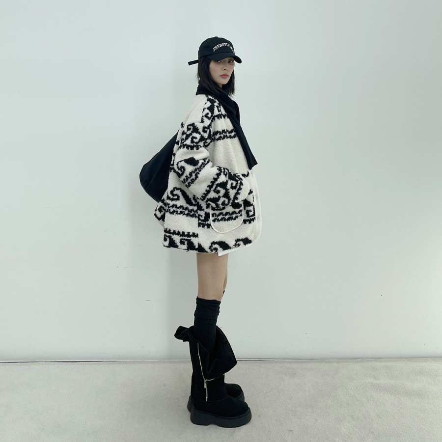 D2/A2韓國直郵女裝新品熱賣真品24秋冬推薦時尚短款棉服絨D2/A2短款棉服