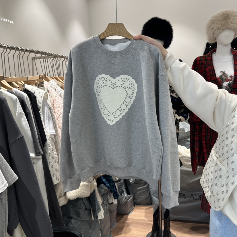DELICIOUS韓國直郵東大門代購女裝新品職業24秋冬休閑衛衣加絨NOVUS衛衣