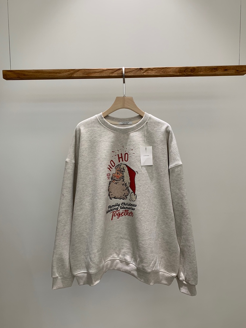 A P-STUDIO直郵韓國代購女裝新品24秋冬休閑人氣衛衣羊絨A P-STUDIO衛衣