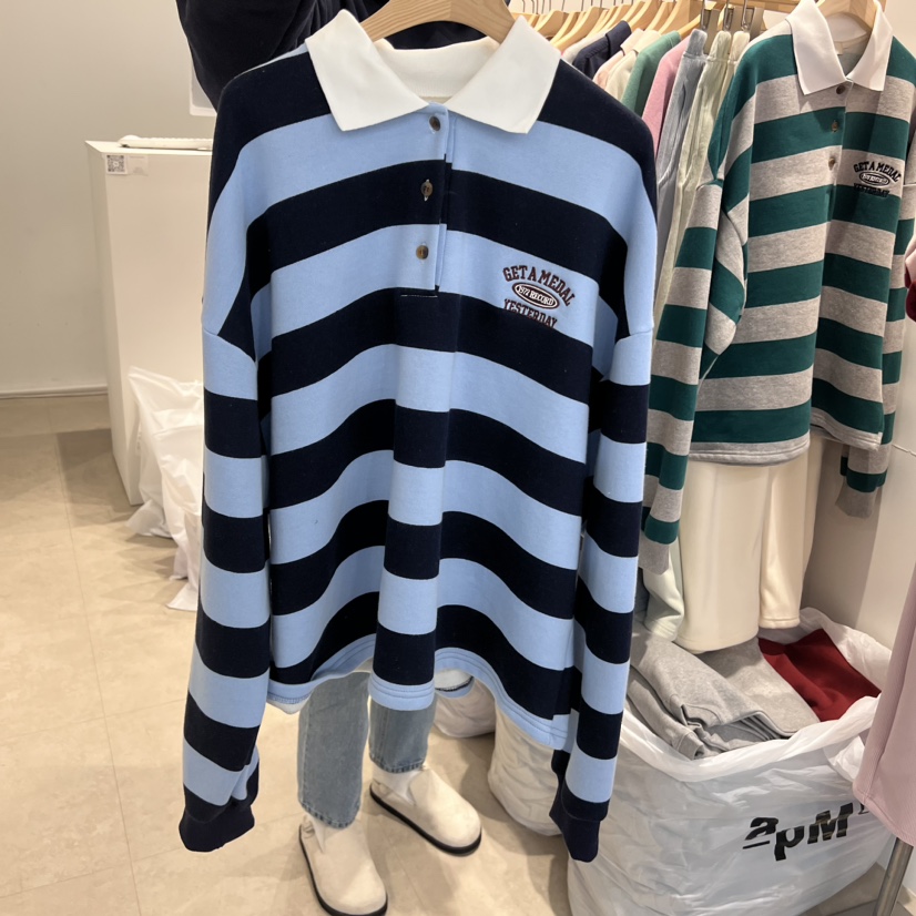 FAR韓國代購女士新品人氣推薦24秋夏休閑熱賣職業衛衣加絨拉絨X-MOOD衛衣圖色2