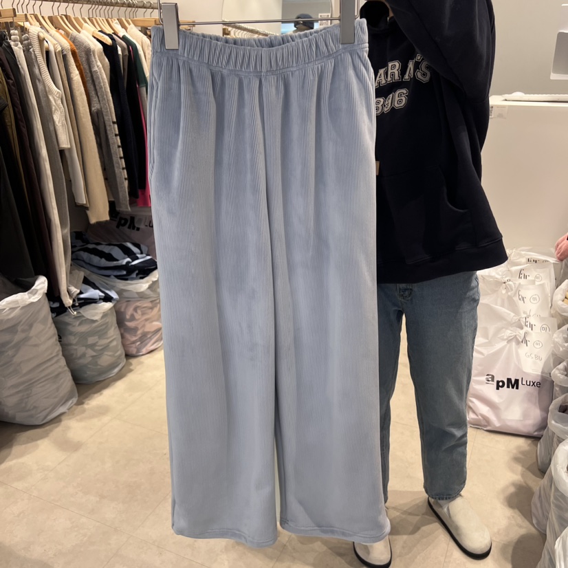 FAR韓國直郵女裝新品休閑人氣職業24秋夏熱賣休閑褲加絨貂皮X-MOOD休閑褲圖色4