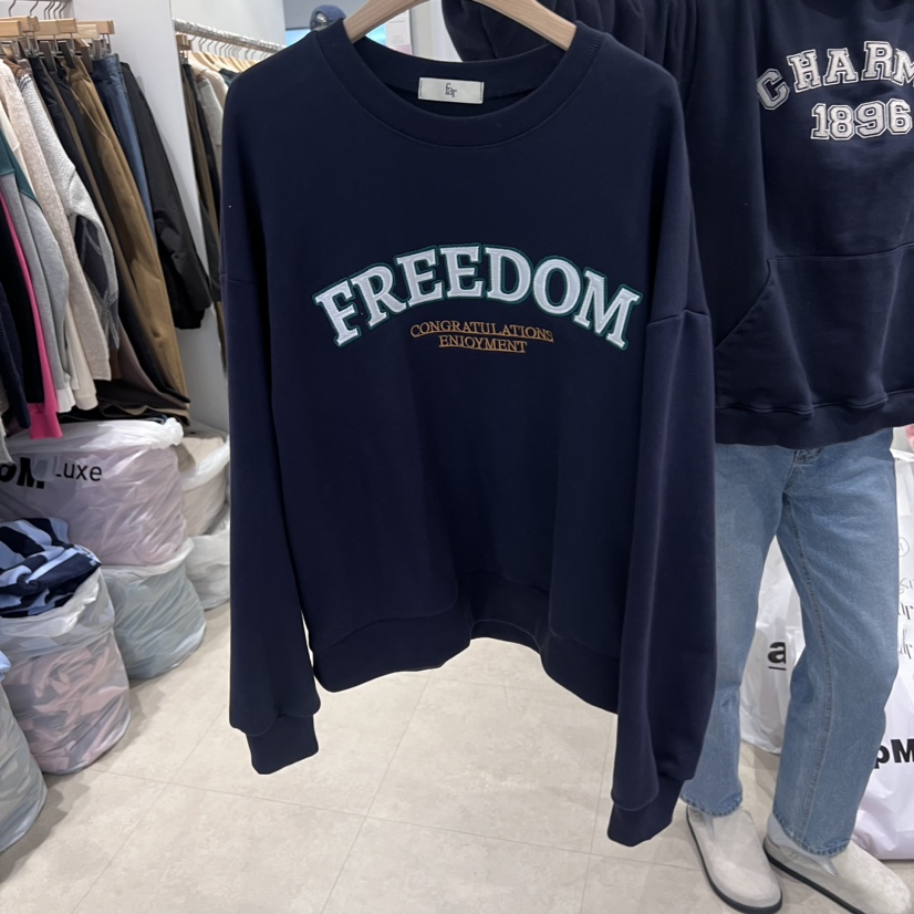 FAR東大門直郵女裝新品24秋夏職業休閑時尚熱賣衛衣不加絨刺繡X-MOOD衛衣圖色3