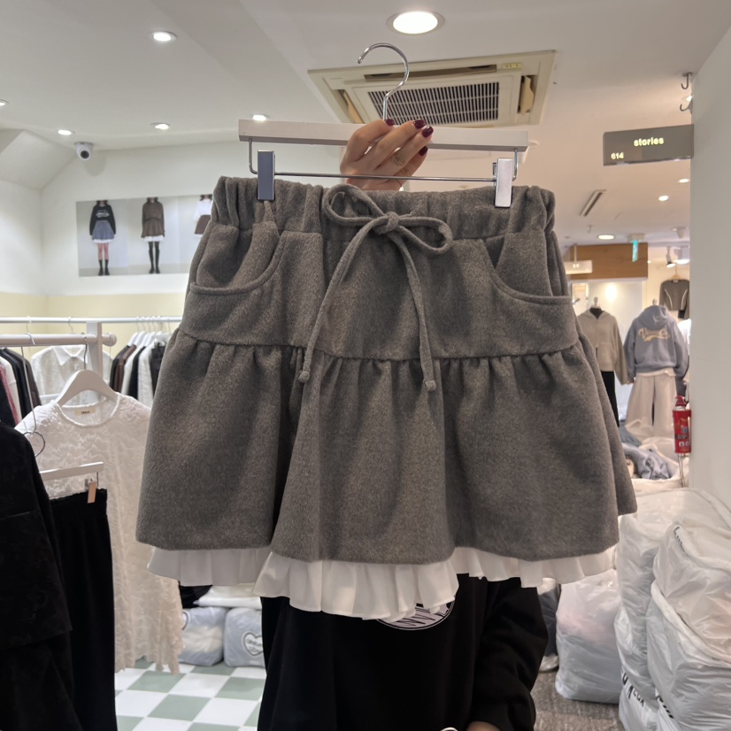 OihEum東大門實拍女裝新品休閑熱賣真品24秋夏職業短裙荷葉邊OihEum短裙圖色3