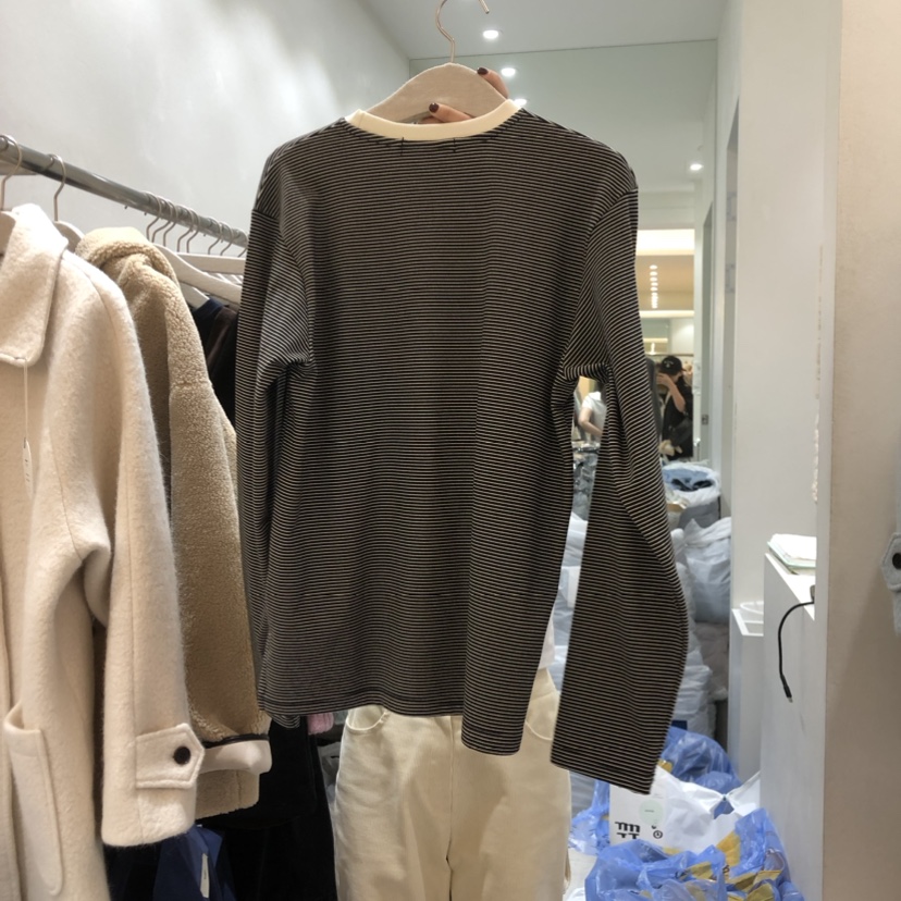 A.SOME韓國直郵女裝新品真品推薦熱賣職業休閑長袖T恤加絨A.SOME長袖T恤