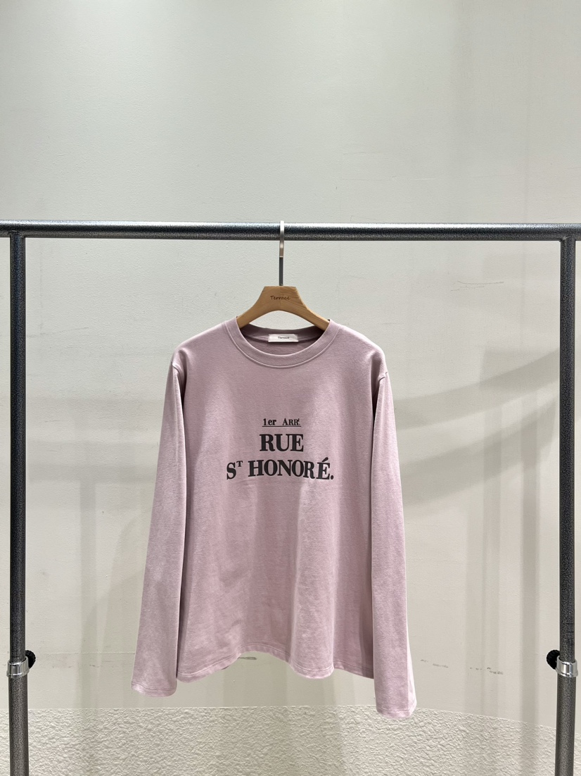 Terrace直郵韓國代購女裝新品時尚人氣24秋冬職業推薦長袖T恤TERRACE長袖T恤圖色4