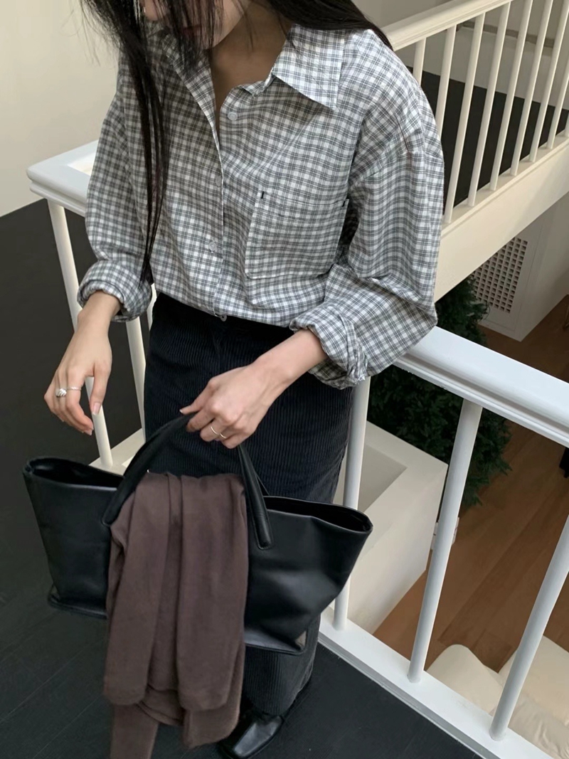 HANDER東大門代購女士新品24秋夏推薦人氣職業時尚襯衫蕾絲衫HANDER襯衫/蕾絲衫