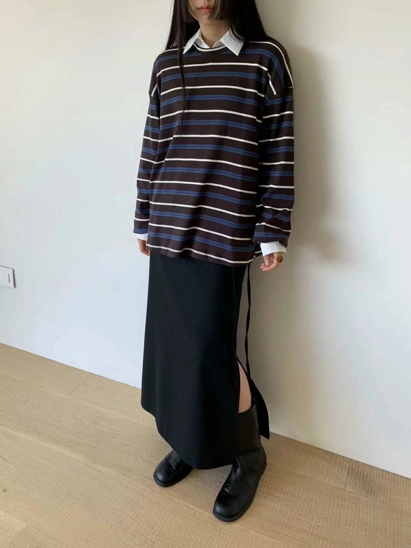 HANDER韓國直郵女裝新款休閑時尚真品熱賣職業24秋夏長袖T恤HANDER長袖T恤