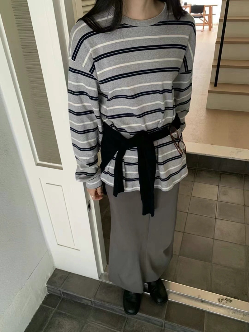 HANDER韓國直郵女裝新款休閑時尚真品熱賣職業24秋夏長袖T恤HANDER長袖T恤