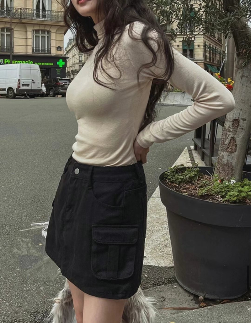 MOONGCHI東大門實拍女裝新款職業真品時尚推薦24秋夏熱賣短裙GGAEBI短裙