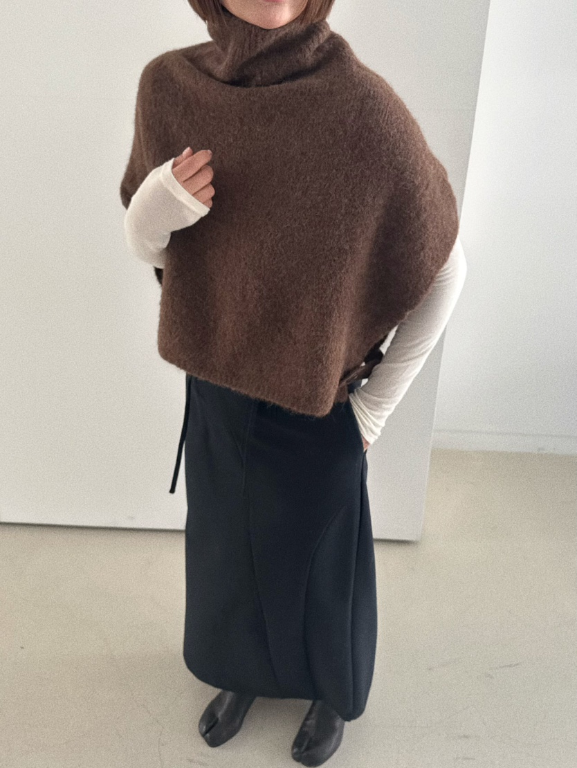 Oli Seoul韓國代購女裝新品休閑24秋夏吊帶背心羊駝毛斗篷OLI SEOUL吊帶/背心