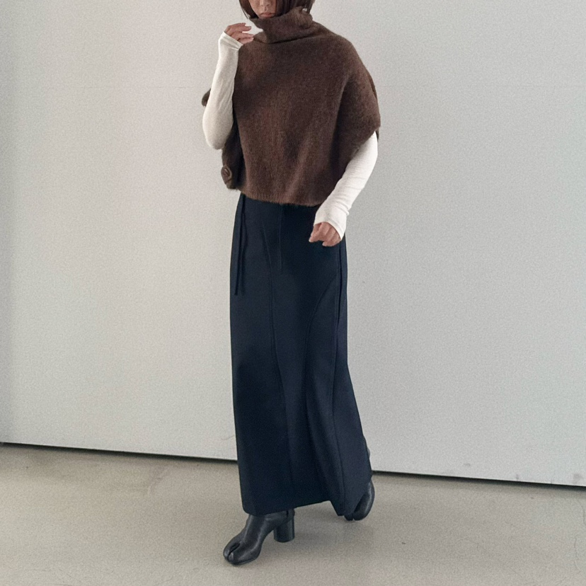 Oli Seoul韓國代購女裝新品休閑24秋夏吊帶背心羊駝毛斗篷OLI SEOUL吊帶/背心