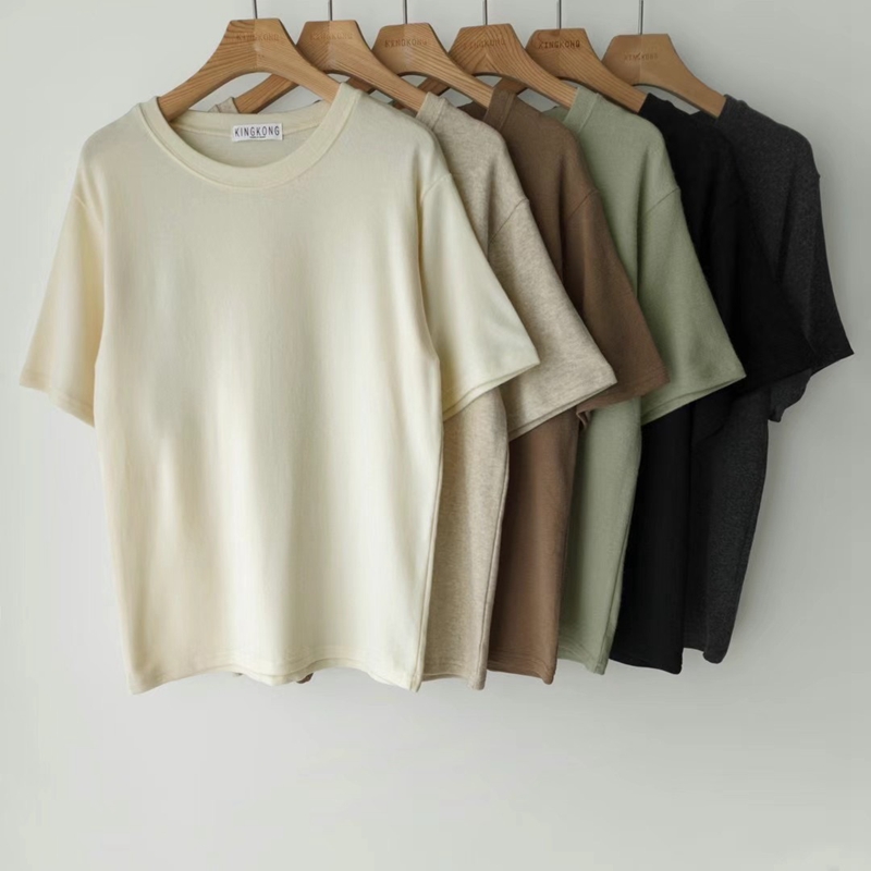 KINGKONG韓國直郵東大門代購女裝新品時尚職業熱賣推薦休閑T恤KINGKONGT恤圖色2左二色
