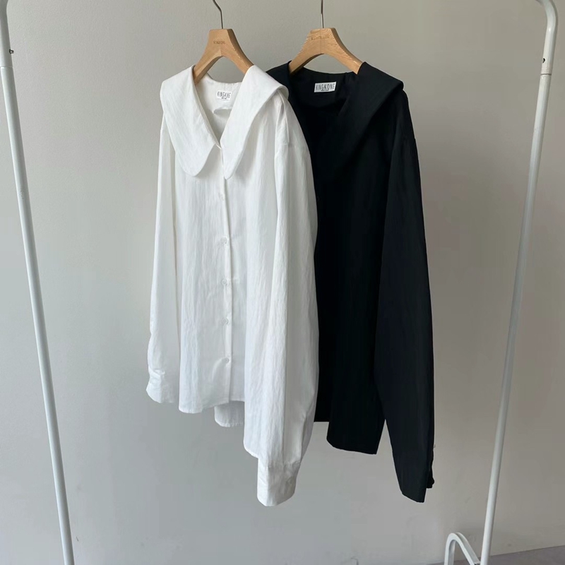 KINGKONG韓國直郵東大門代購女裝新款24秋冬職業襯衫蕾絲衫KINGKONG襯衫/蕾絲衫圖色2左二色