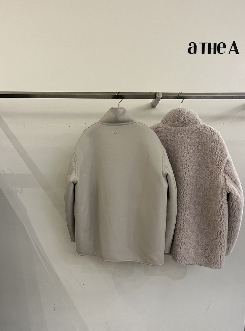 aTHeA韓國直郵女裝新品人氣24秋冬職業休閑真品短款大衣雙面ATHEA短款大衣