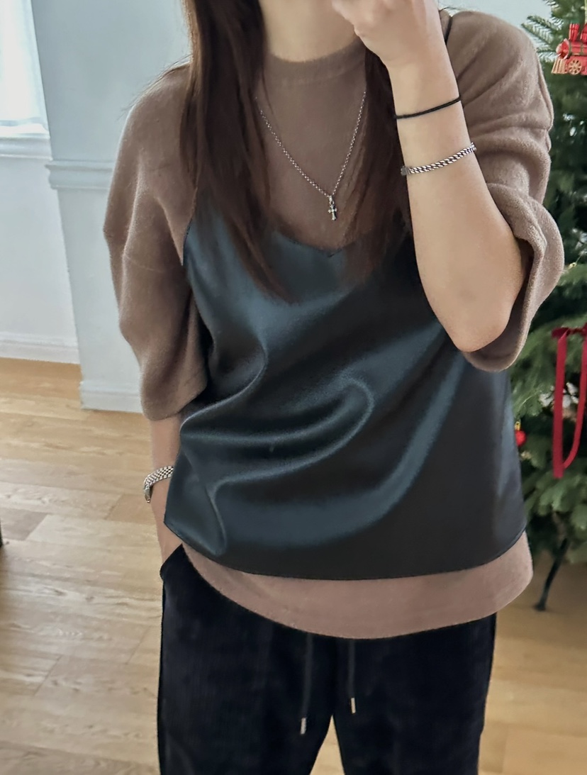 BYRING韓國直郵東大門實拍女裝新品人氣真品24秋冬吊帶背心BYRING吊帶/背心