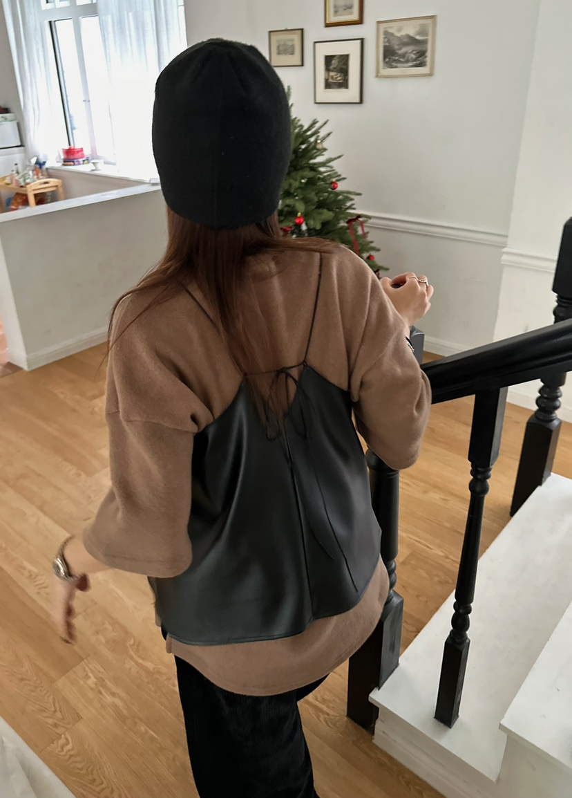 BYRING韓國直郵東大門實拍女裝新品人氣真品24秋冬吊帶背心BYRING吊帶/背心