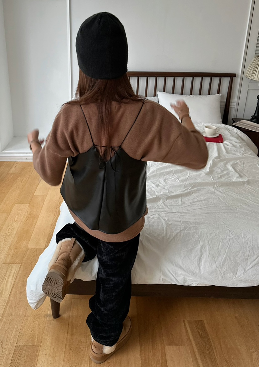 BYRING韓國直郵東大門實拍女裝新品人氣真品24秋冬吊帶背心BYRING吊帶/背心