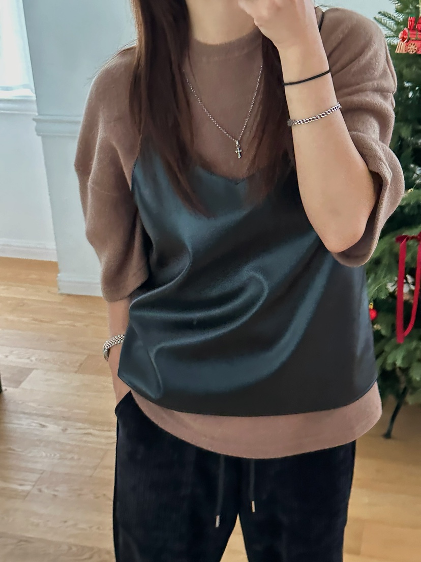 BYRING韓國直郵東大門實拍女裝新品人氣真品24秋冬吊帶背心BYRING吊帶/背心