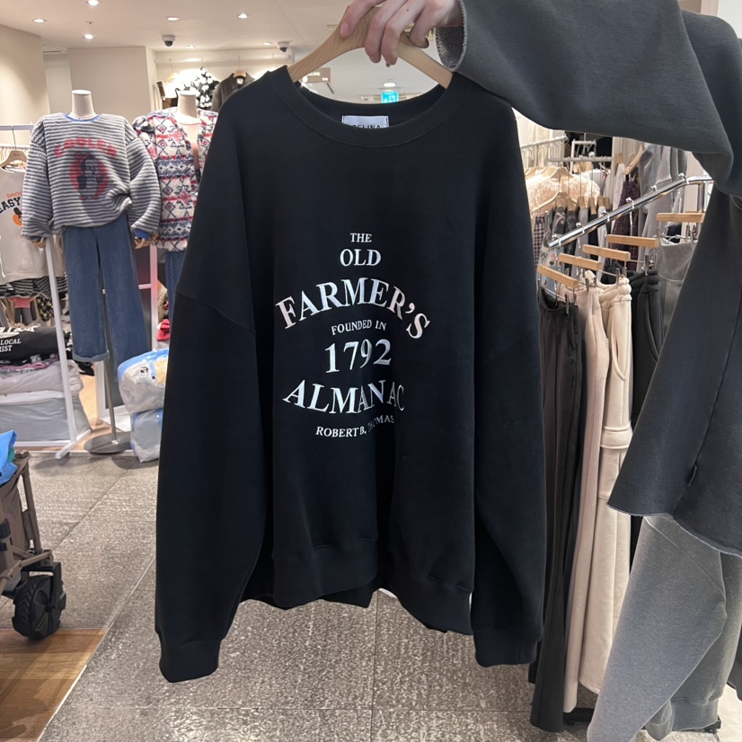 CELI_NA韓國直郵東大門代購女裝新品24秋冬熱賣衛衣加絨刺繡CELI_NA衛衣圖色2
