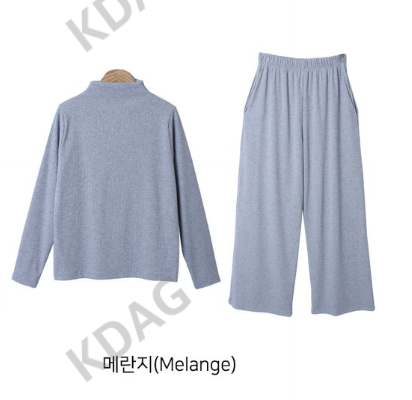 BLESSU直郵韓國代購女裝新品職業人氣套裝口袋綁帶羅紋長款BLESSU套裝圖色2