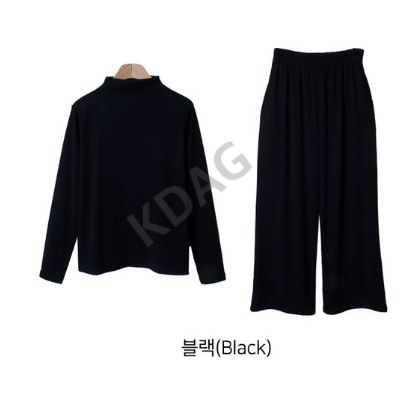 BLESSU直郵韓國代購女裝新品職業人氣套裝口袋綁帶羅紋長款BLESSU套裝圖色3