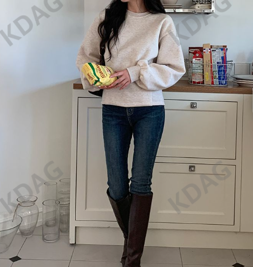 BLESSU韓國直郵東大門代購女裝新款熱賣休閑24秋冬衛衣拉絨BLESSU衛衣