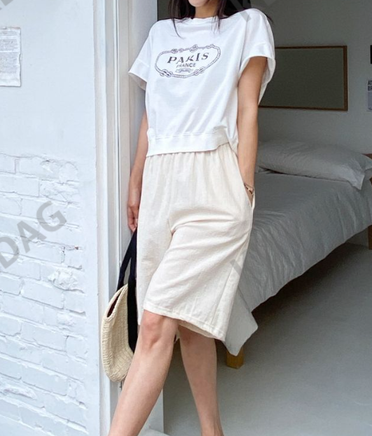 BLESSU韓國直郵東大門實拍女裝新款人氣職業休閑短褲口袋亞麻BLESSU短褲