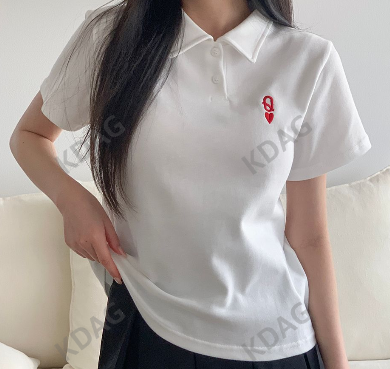 BLESSU直郵韓國代購女裝新款休閑職業推薦時尚真品熱賣T恤刺繡BLESSUT恤