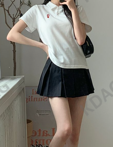 BLESSU直郵韓國代購女裝新款休閑職業推薦時尚真品熱賣T恤刺繡BLESSUT恤