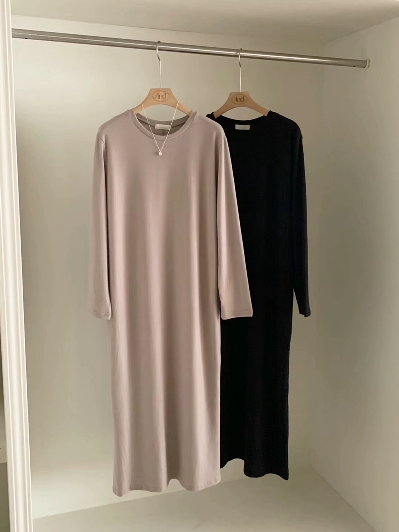 AND韓國直郵女裝新款真品24秋冬時尚人氣熱賣連衣裙拉絨柔軟DAILY PROJECT連衣裙