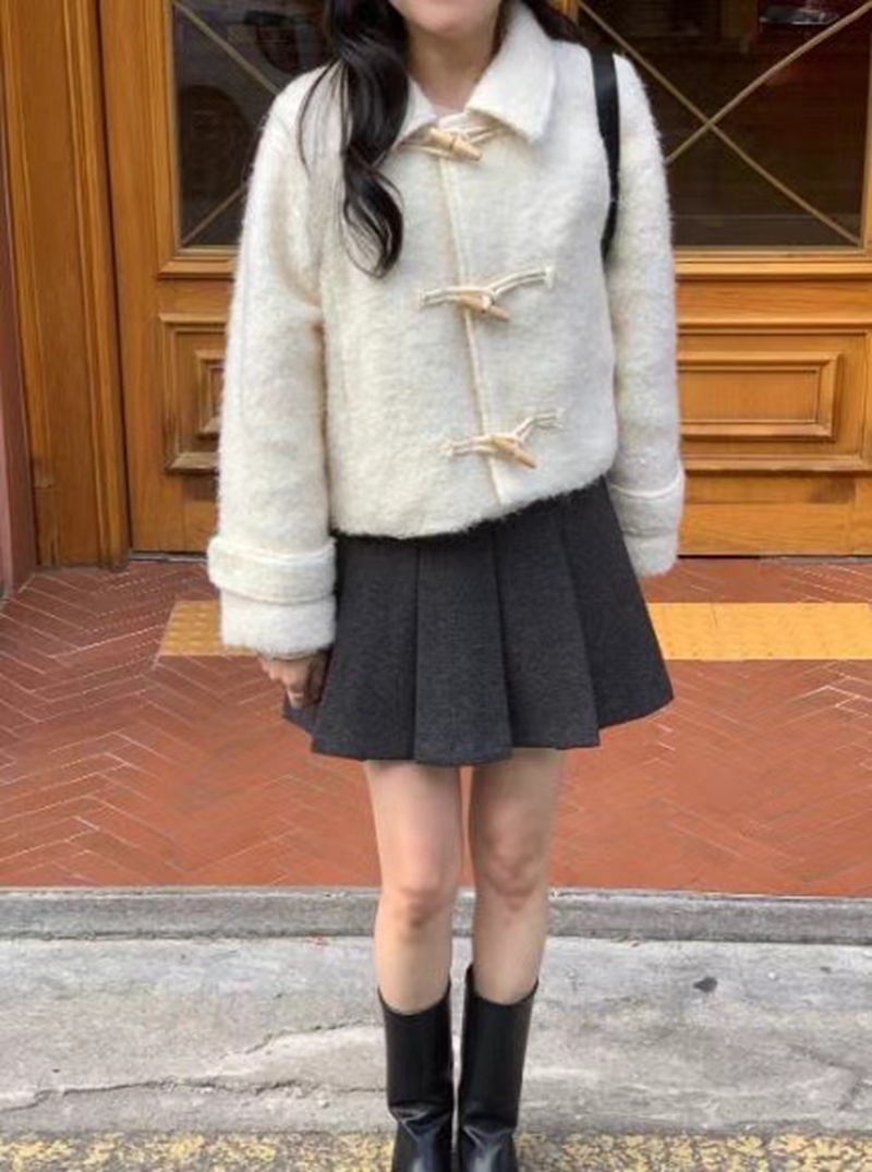 AND韓國直郵女裝新款熱賣推薦真品時尚24秋冬休閑人氣短款大衣AND短款大衣