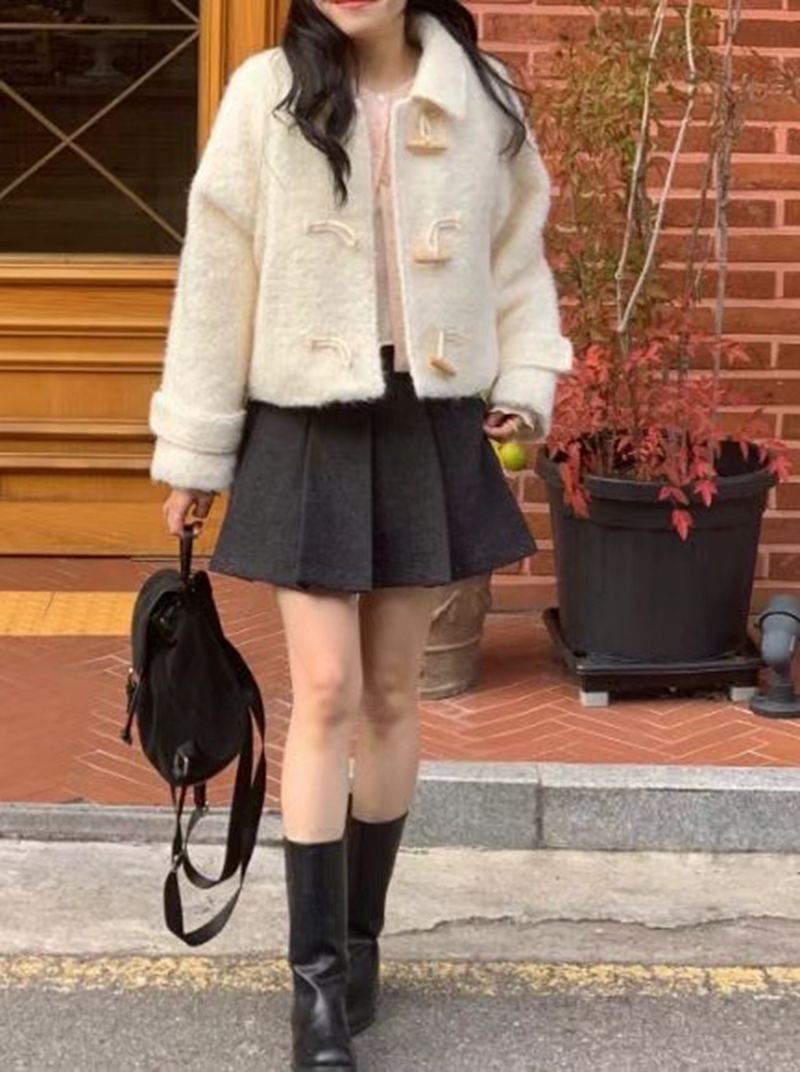 AND韓國直郵女裝新款熱賣推薦真品時尚24秋冬休閑人氣短款大衣AND短款大衣