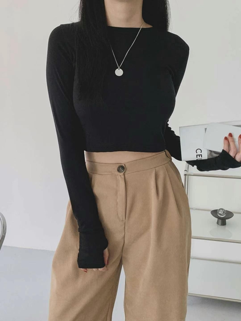 BOBBYIJAY韓國直郵女裝新款人氣24秋冬時尚推薦熱賣長袖T恤BOBBYIJAY長袖T恤圖色4