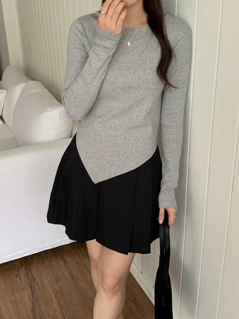 AND韓國直郵東大門代購女裝新品推薦時尚休閑人氣職業長袖T恤DAILY PROJECT長袖T恤