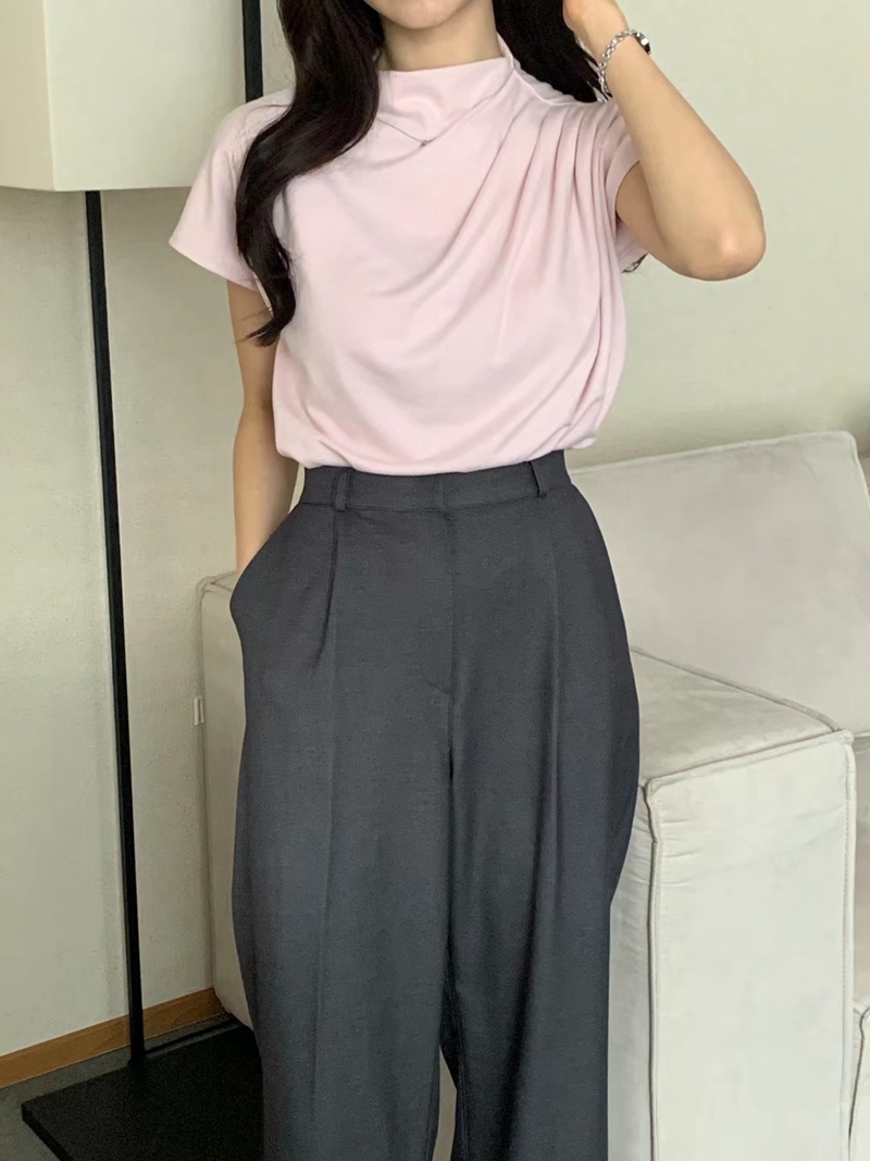 AND直郵韓國代購女裝新品推薦熱賣真品休閑職業人氣T恤高領DAILY PROJECTT恤