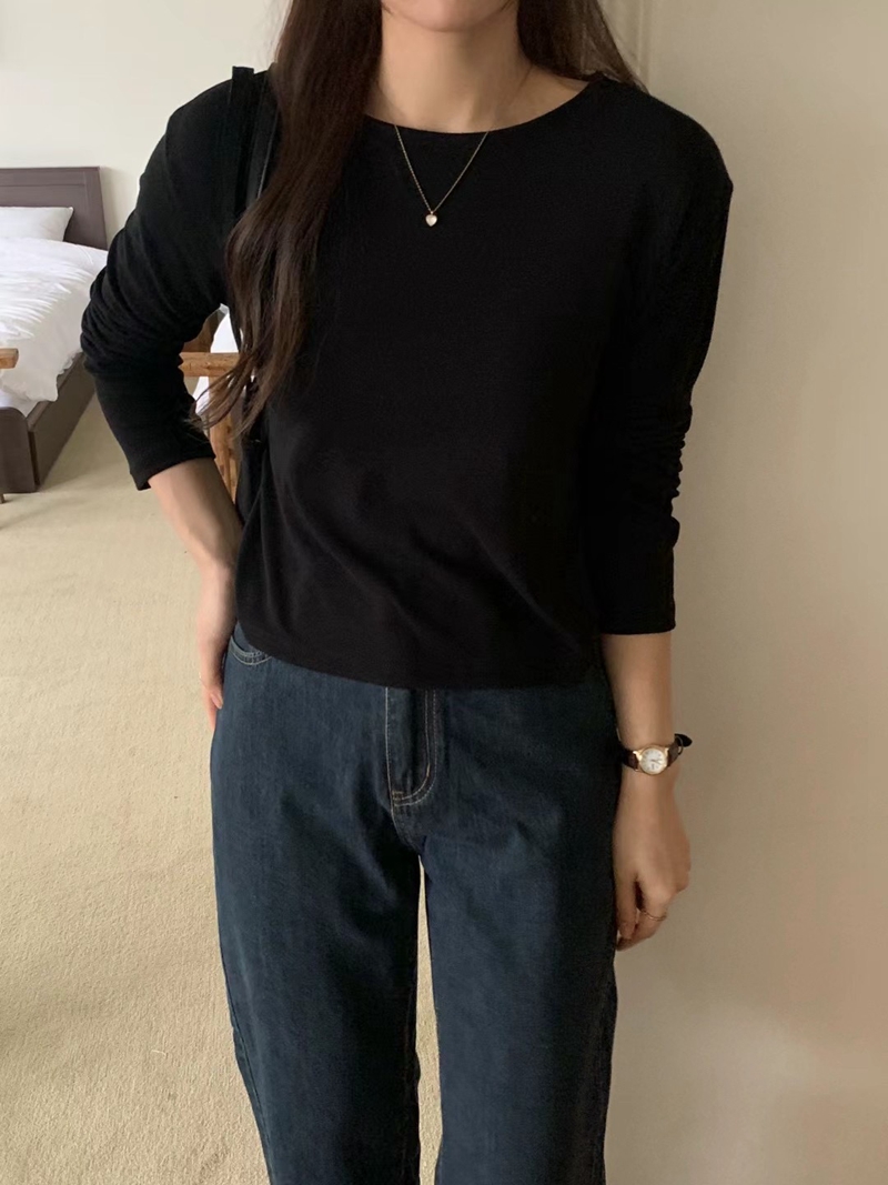 AND韓國直郵女裝新品推薦24秋冬熱賣人氣真品休閑時尚長袖T恤DAILY PROJECT長袖T恤圖色5