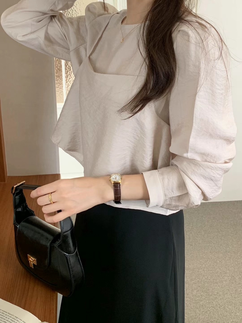 AND韓國直郵東大門實拍女裝新款休閑24秋冬人氣推薦襯衫蕾絲衫AND襯衫/蕾絲衫