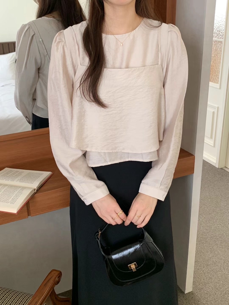 AND韓國直郵東大門實拍女裝新款休閑24秋冬人氣推薦襯衫蕾絲衫AND襯衫/蕾絲衫