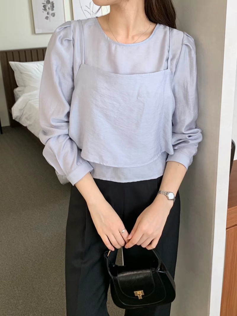 AND韓國直郵東大門實拍女裝新款休閑24秋冬人氣推薦襯衫蕾絲衫AND襯衫/蕾絲衫圖色4