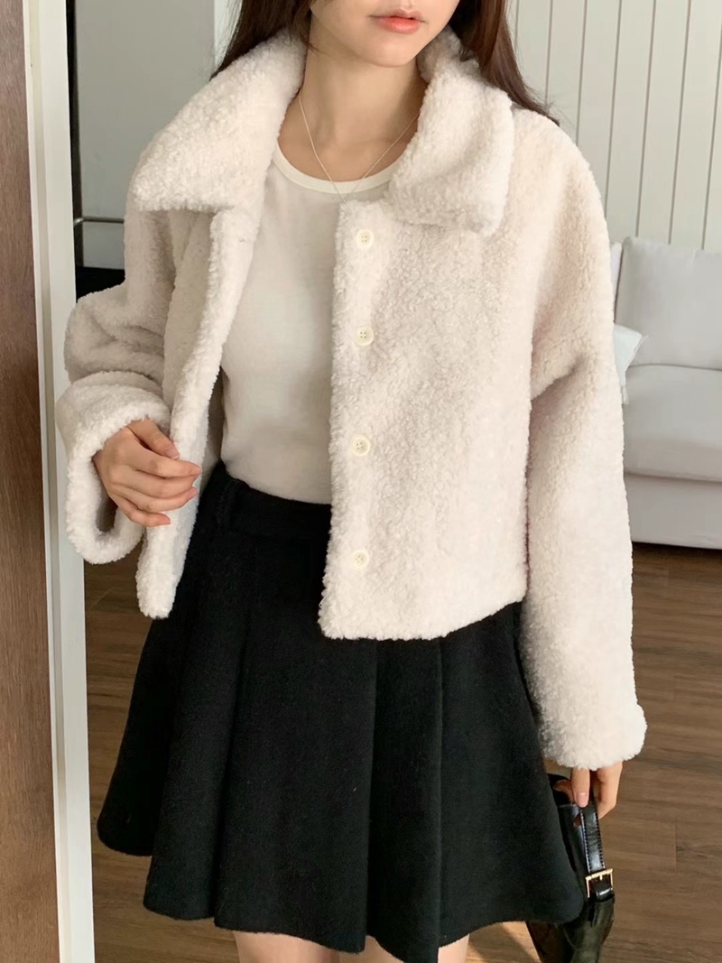 AND韓國直郵東大門實拍女裝新品24秋冬熱賣職業時尚短款大衣DAILY PROJECT短款大衣
