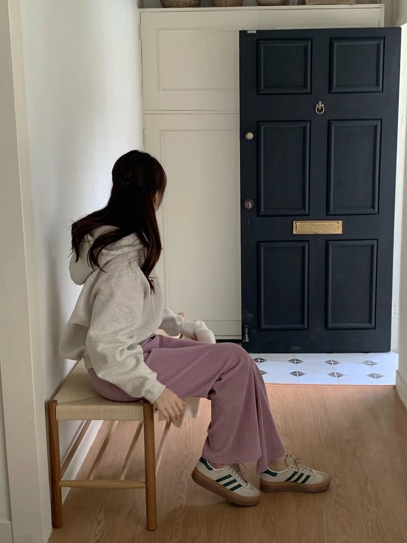 AND韓國直郵東大門實拍女裝新款熱賣24秋冬時尚真品休閑休閑褲DAILY PROJECT休閑褲