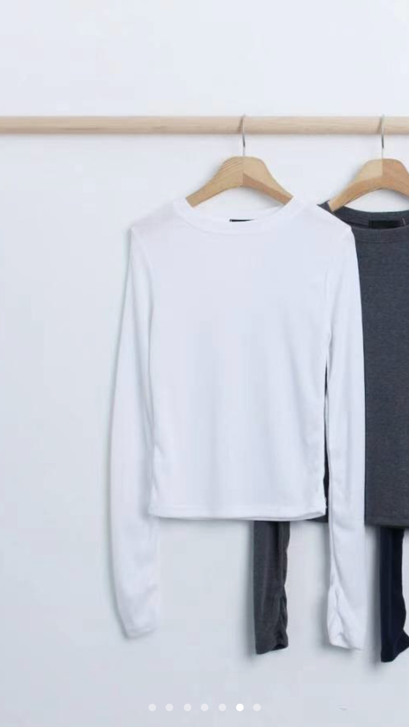 BOBBYIJAY韓國直郵東大門實拍女裝新款24秋冬休閑真品長袖T恤BOBBYIJAY長袖T恤圖色1