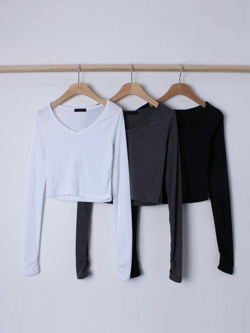 BOBBYIJAY直郵韓國代購女裝新品職業熱賣休閑推薦時尚長袖T恤BOBBYIJAY長袖T恤圖色3左三色