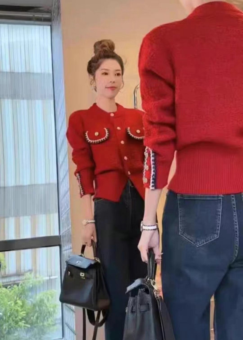 THE COCO韓國直郵東大門實拍女裝新款推薦真品職業針織衫開衫THE COCO針織衫