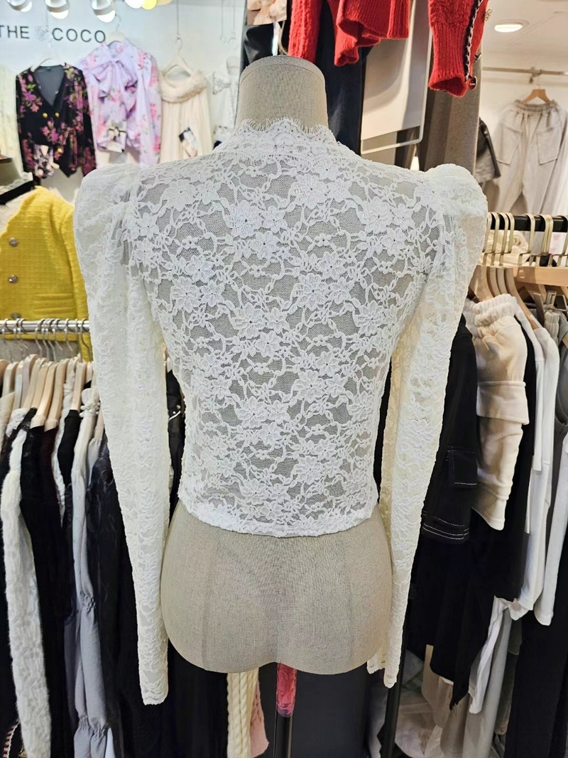 THE COCO韓國直郵東大門實拍女裝新品真品24秋冬襯衫蕾絲衫THE COCO襯衫/蕾絲衫