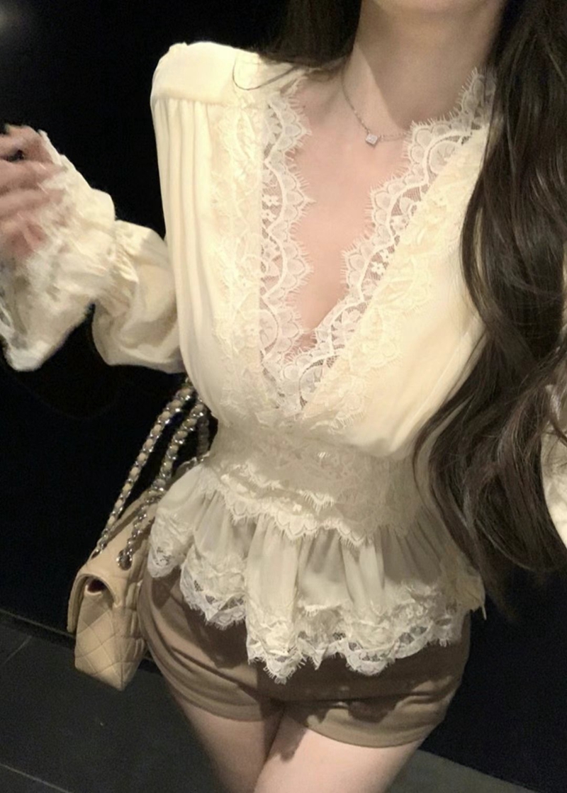 THE COCO直郵韓國代購女裝新品真品時尚職業人氣襯衫蕾絲衫THE COCO襯衫/蕾絲衫