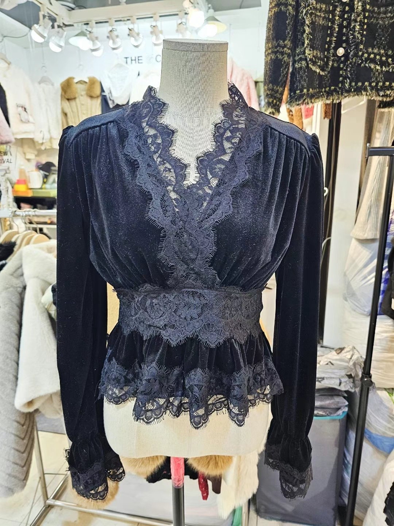 THE COCO直郵韓國代購女裝新品真品時尚職業人氣襯衫蕾絲衫THE COCO襯衫/蕾絲衫圖色3