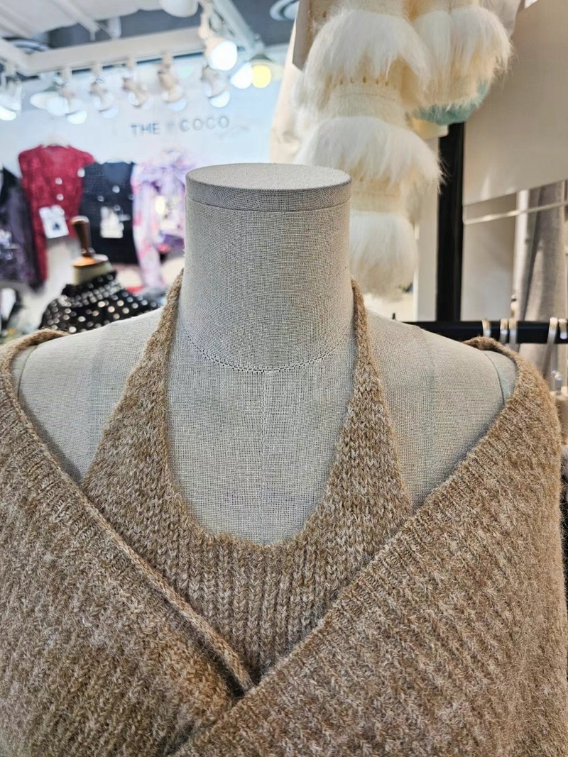 THE COCO韓國直郵女裝新款熱賣休閑真品推薦時尚針織衫雙面THE COCO針織衫