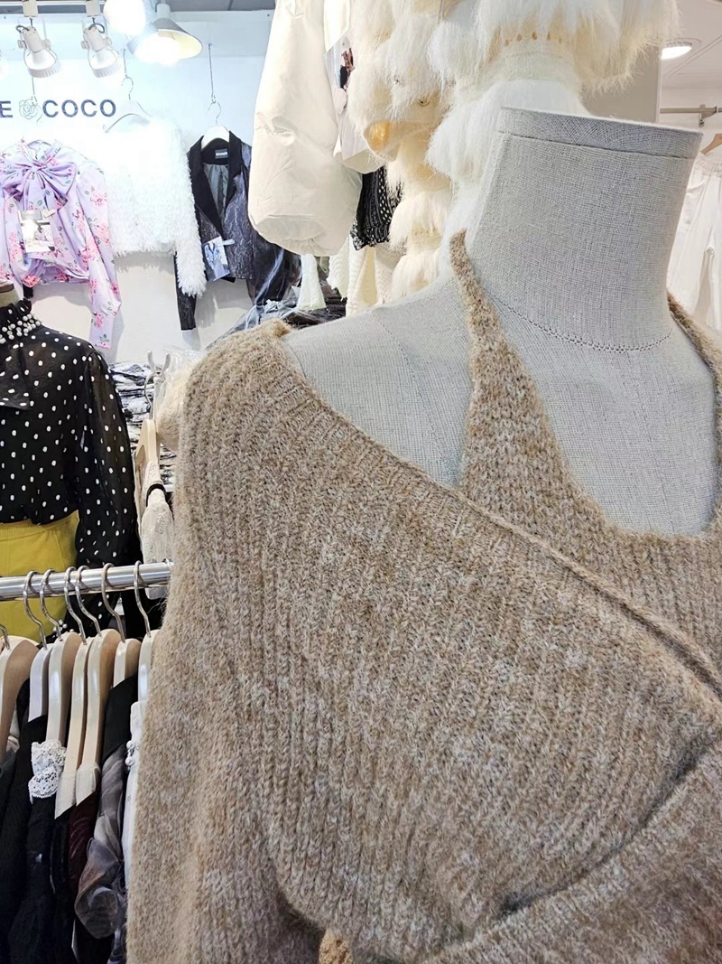 THE COCO韓國直郵女裝新款熱賣休閑真品推薦時尚針織衫雙面THE COCO針織衫